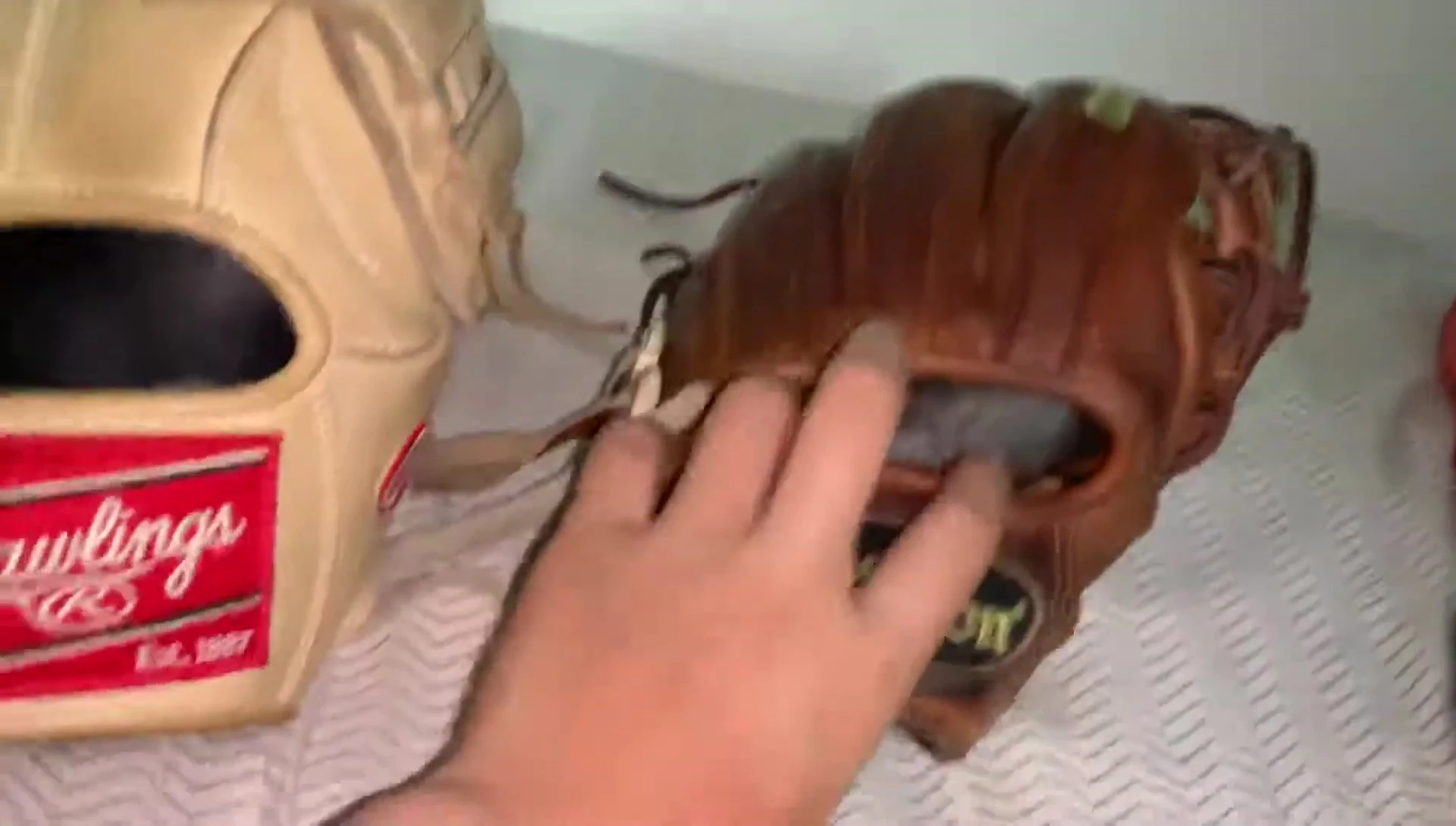 Wilson glove showing potential for shape loss