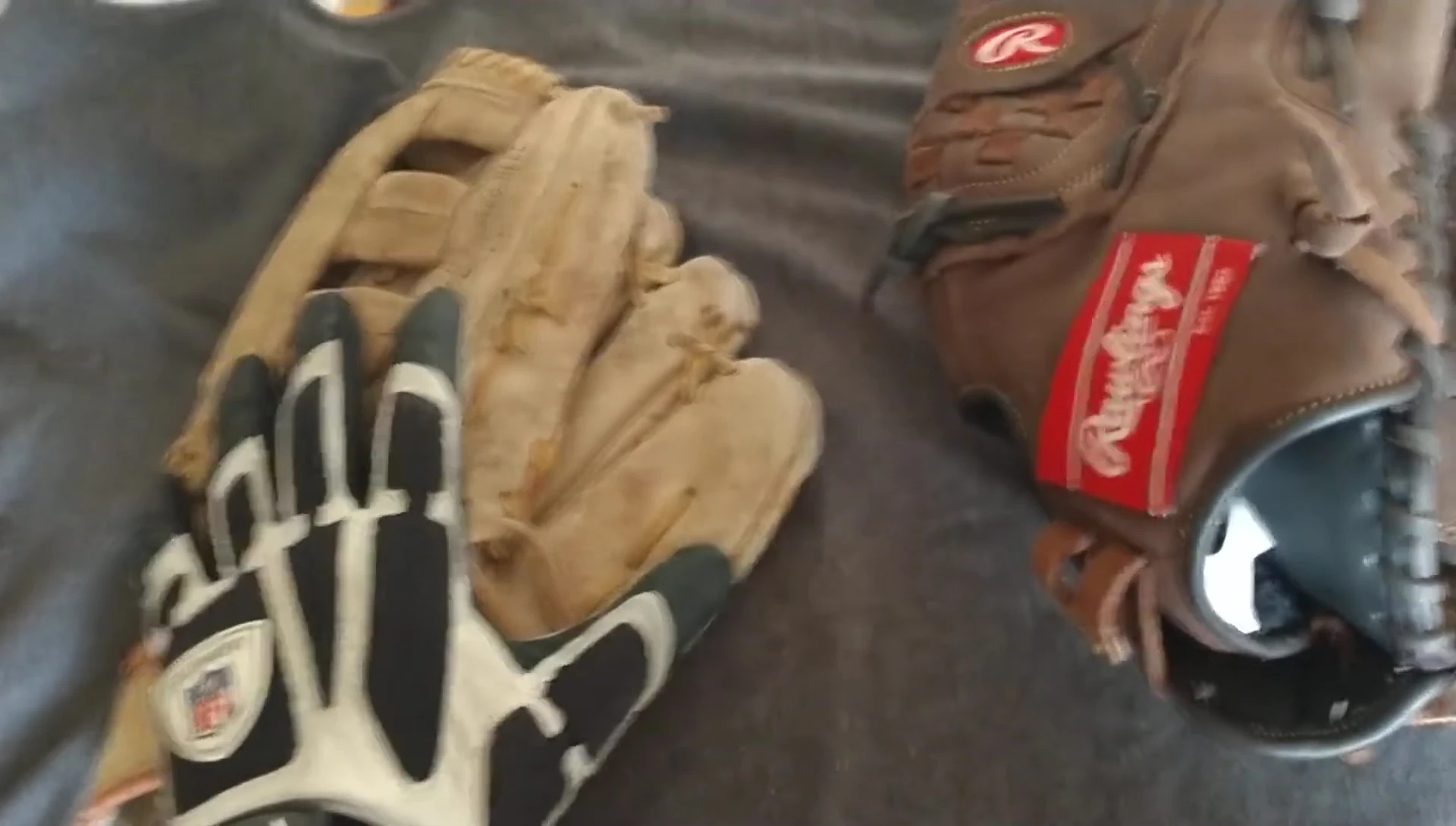 Screen showing modern baseball glove sizing recommendations