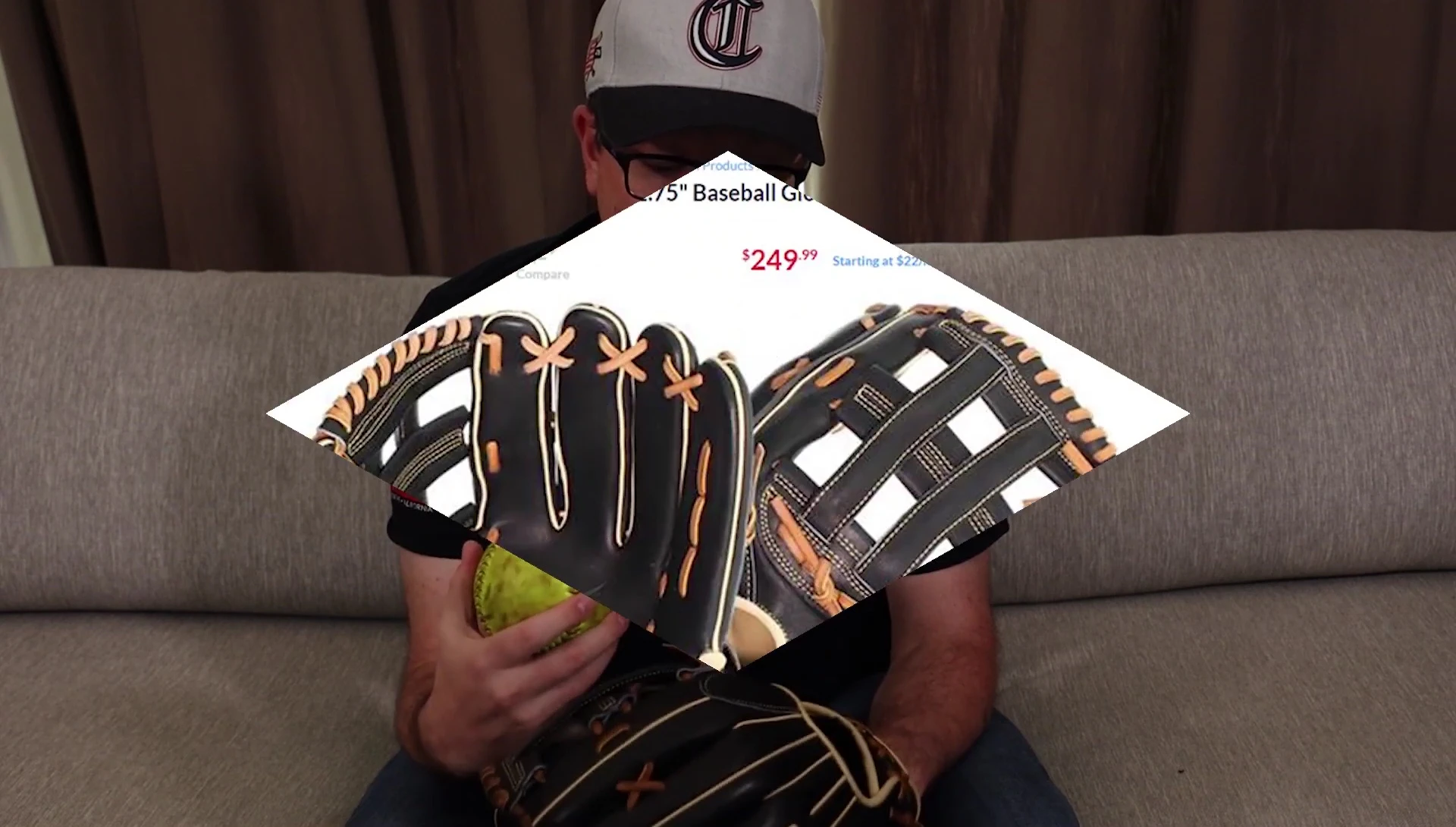 Shot of the Just Ball Gloves website or packaging.