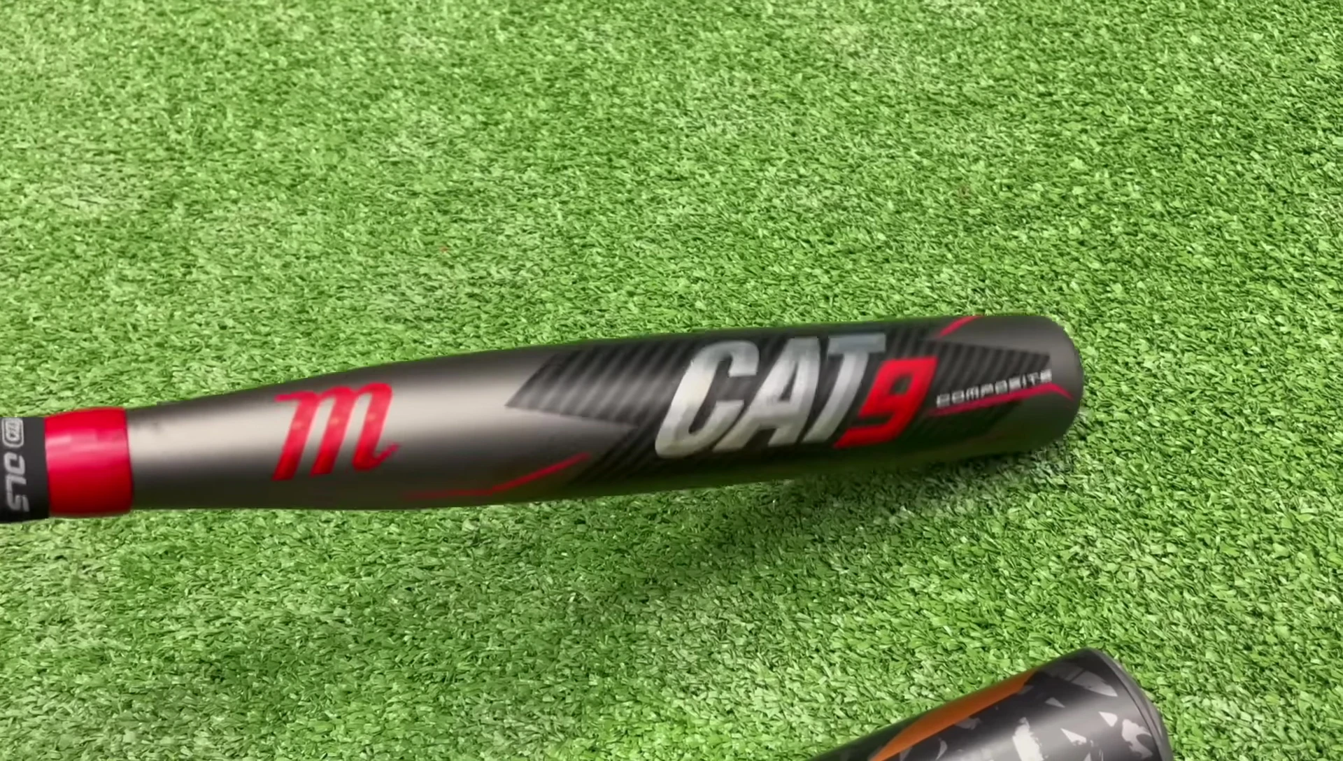 The Marucci Cat 9 composite bat being highlighted