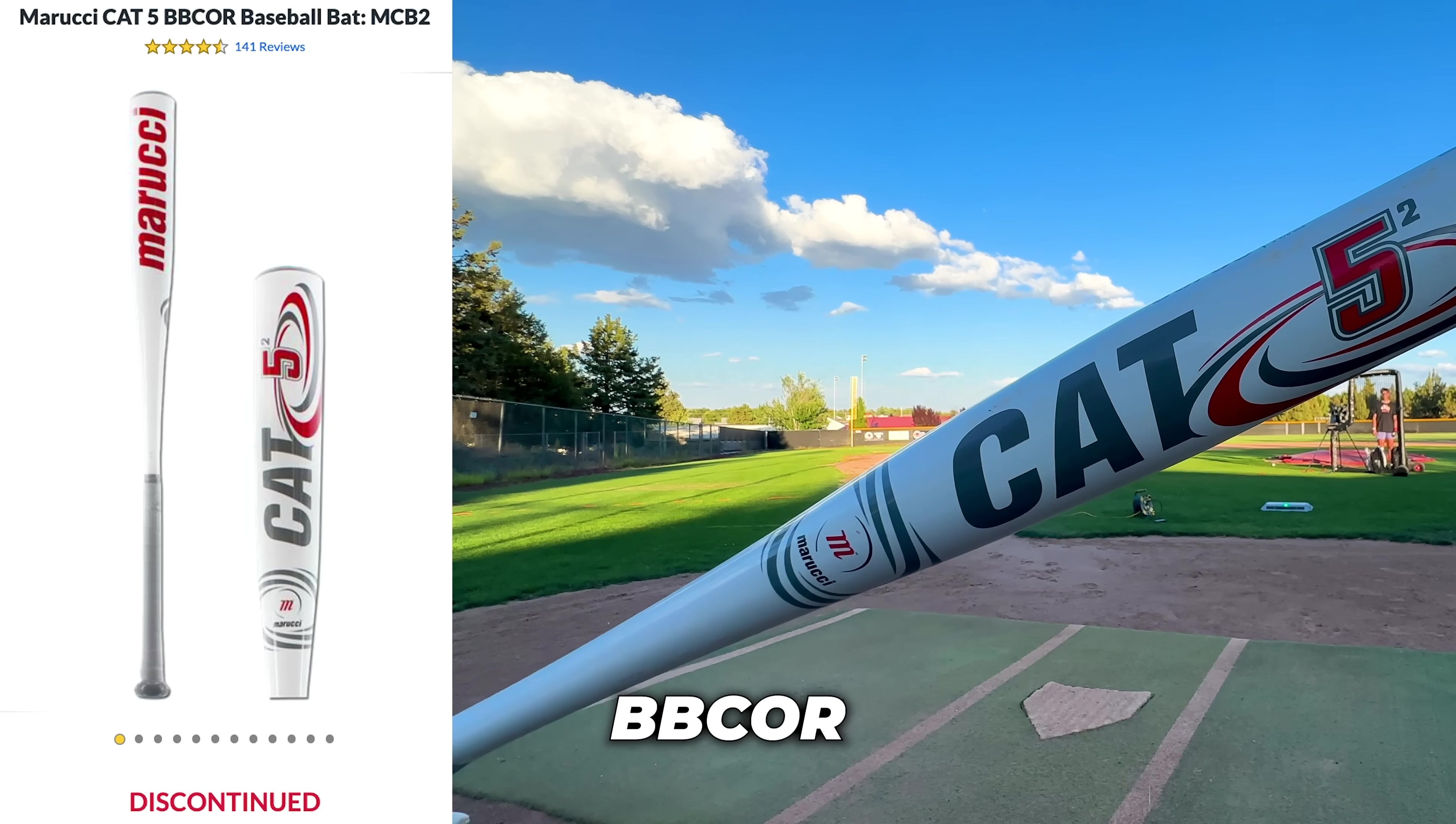 The 33-inch Marucci CAT5 Squared bat