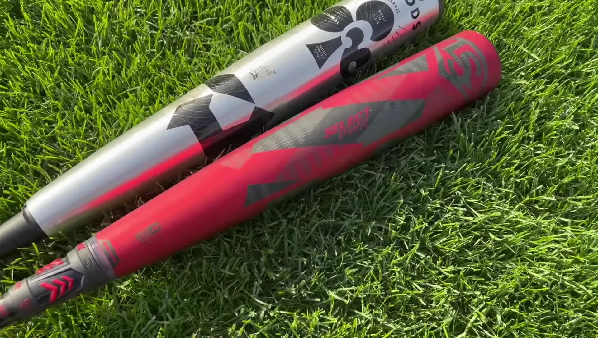 Close-up of the Louisville Slugger SELECT PWR bat