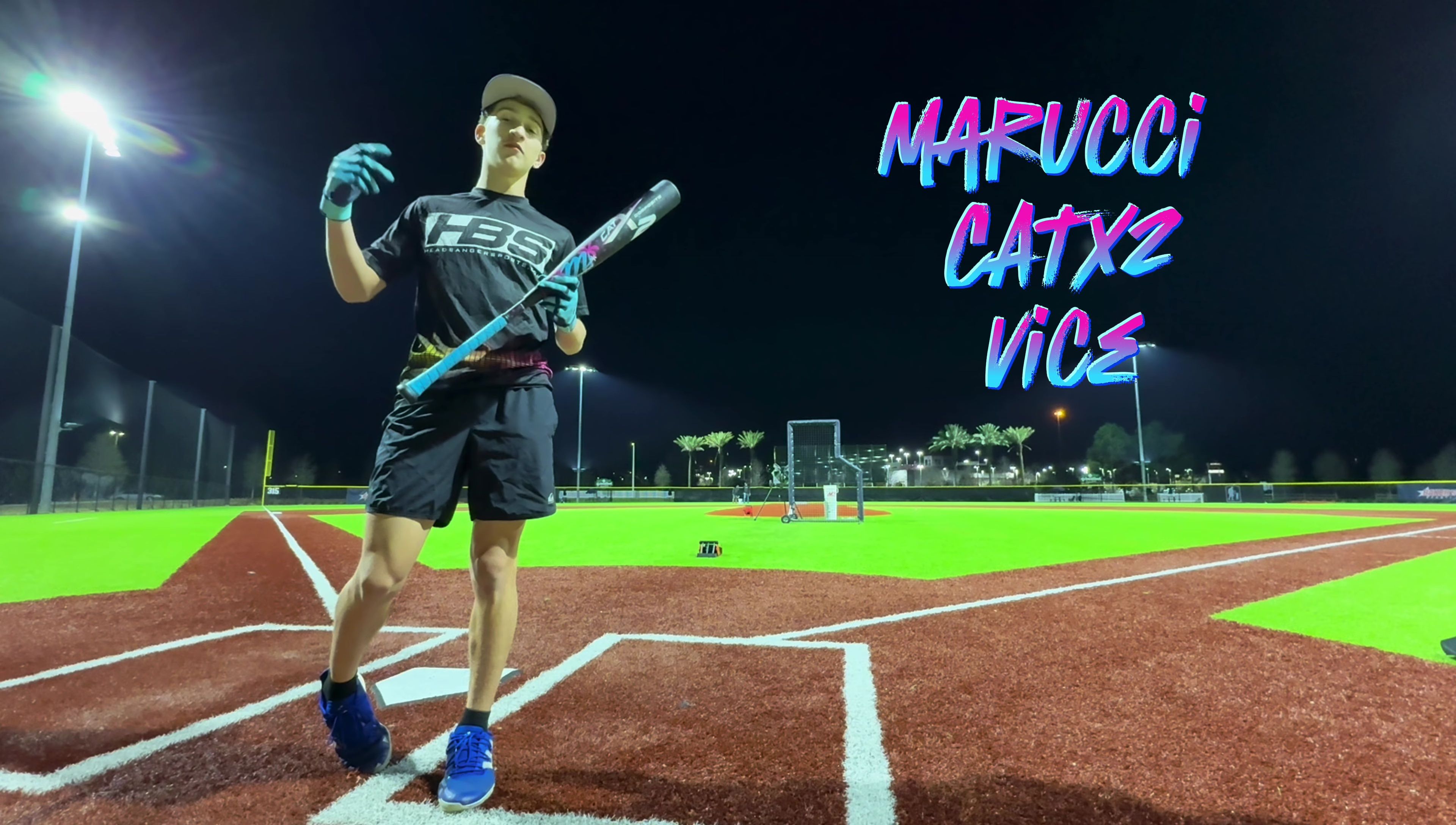 The Marucci CATX2 Vice bat next to the Rawlings bat