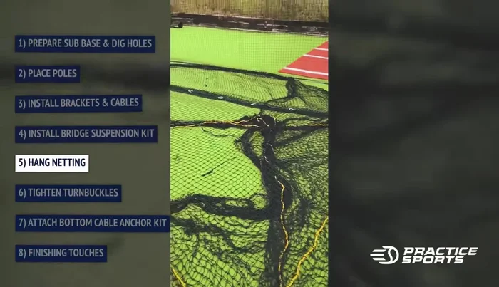 Net Installation - Laying out the Net and Identifying Top/Bottom