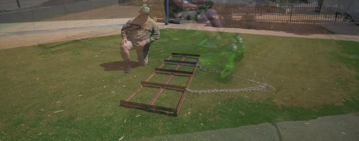 Obtain design inspiration (from a YouTube channel). Modify design to fit your needs (8ft wide, 30 inches long).