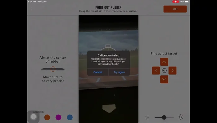 Select 'Next'. The calibration will complete. A green light will indicate the B1 is ready to track.