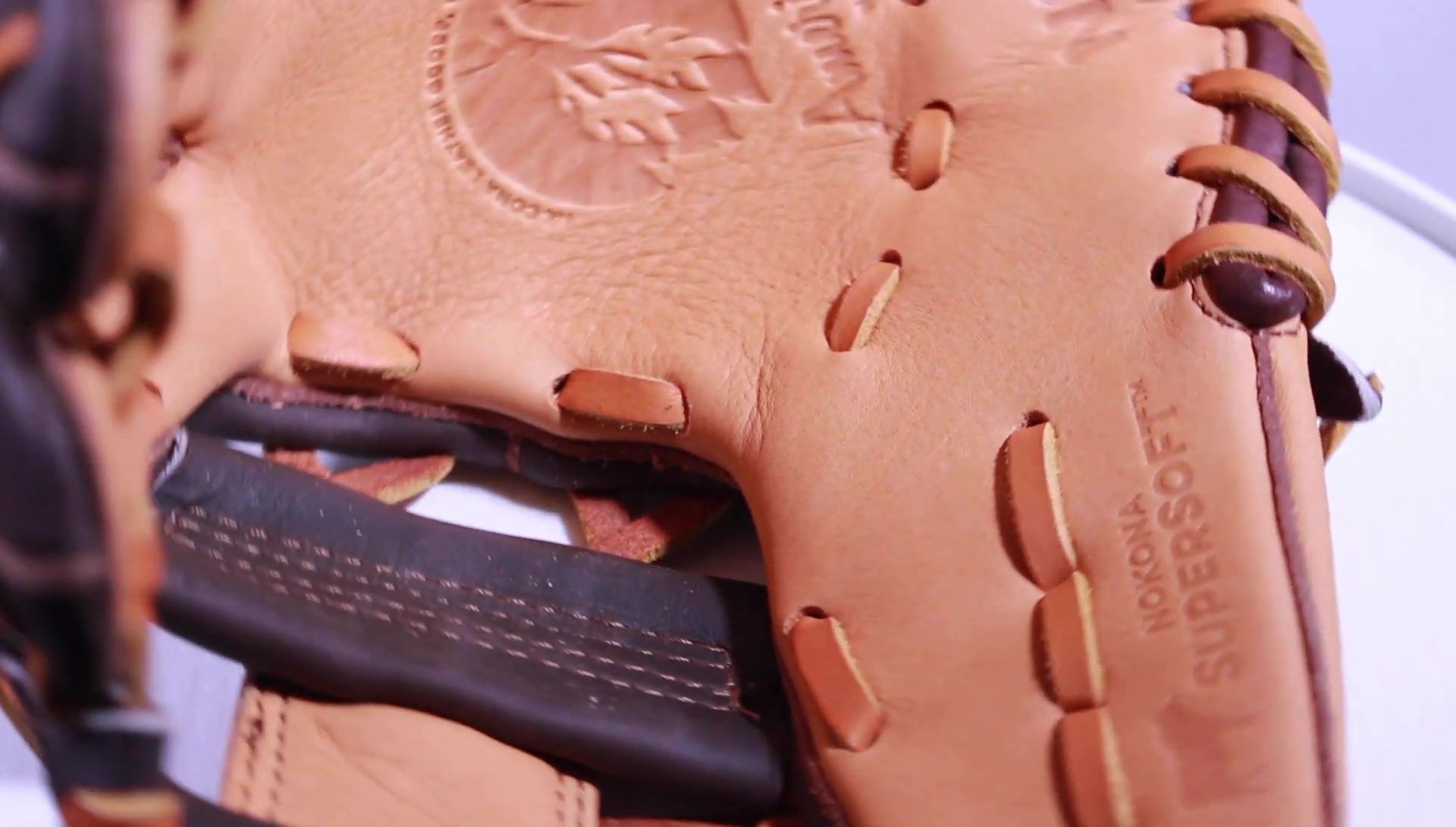Interior view of the glove highlighting the Supersoft leather