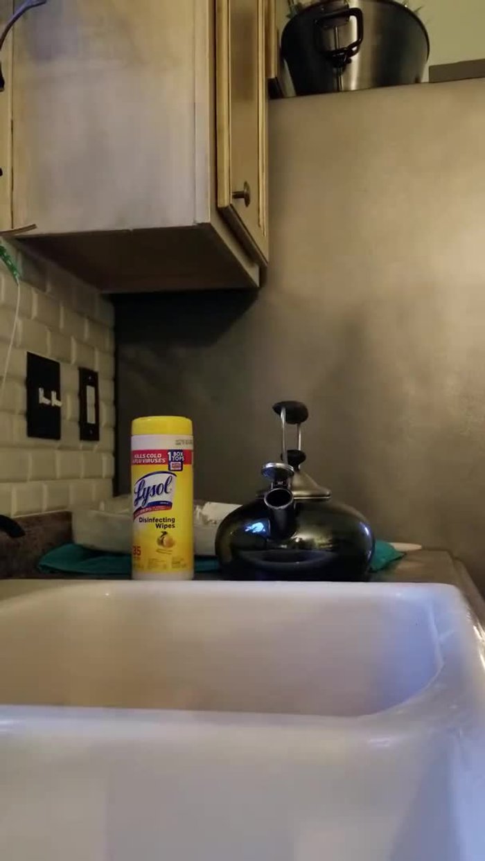 Clean your sink and place a rag at the bottom.