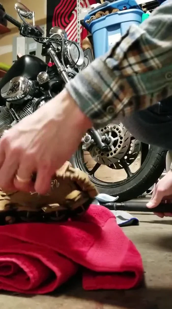 Continue forming and working the glove until it reaches your desired shape. Let it sit overnight.