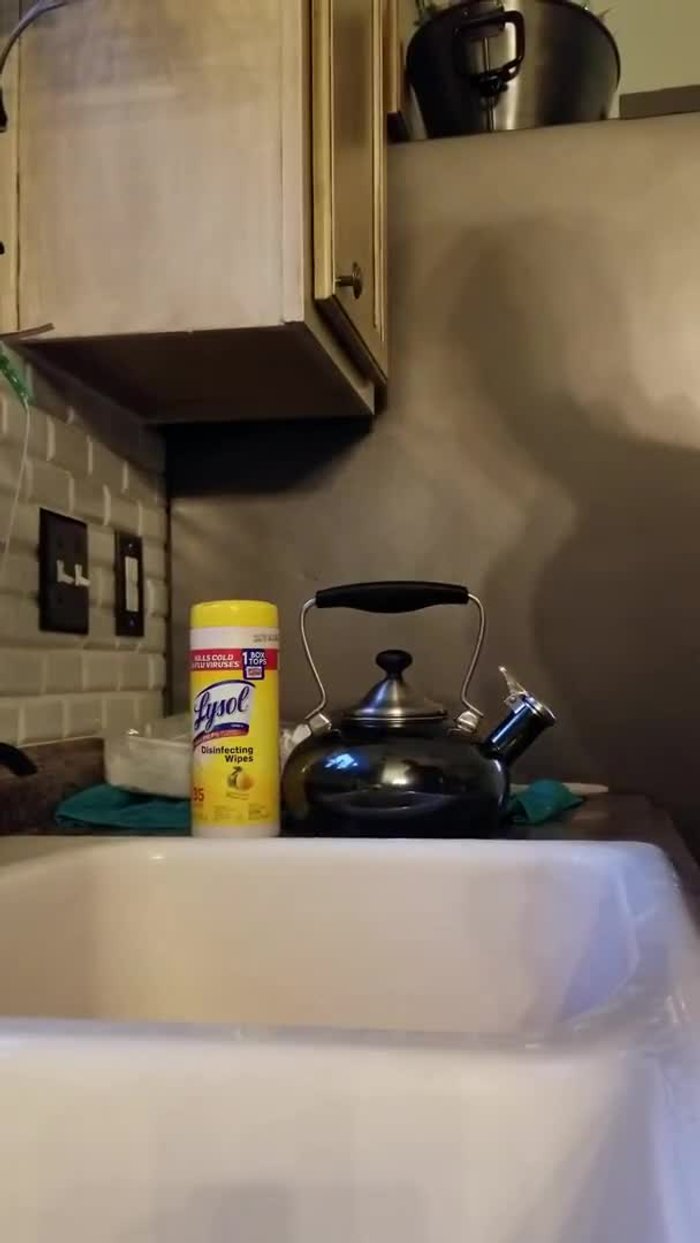 Clean your sink and place a rag at the bottom.