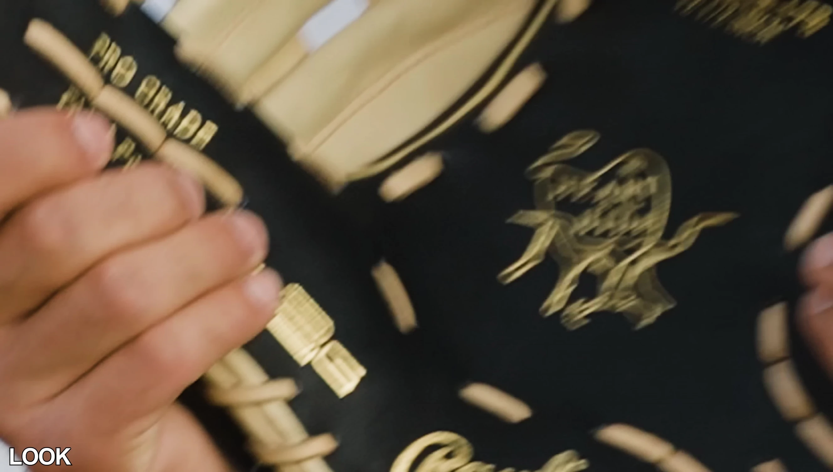 Close-up of the $300 Rawlings Heart of the Hide glove