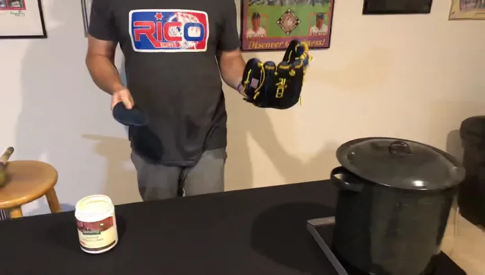 Place the conditioned glove into the steamer for approximately 40-45 seconds.