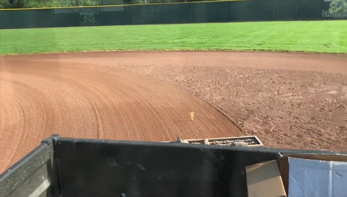 Continue Circular Passes: Continue the overlapping circular pattern, adjusting the circle's position to cover every inch of the infield.