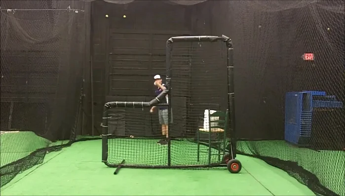 If throwing live pitches to a catcher, learn to throw without necessarily seeing them directly; prioritize body positioning behind the screen.