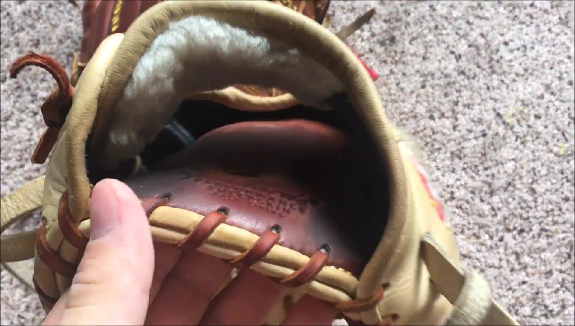 Interior shot of the Rawlings Pro Preferred lining.