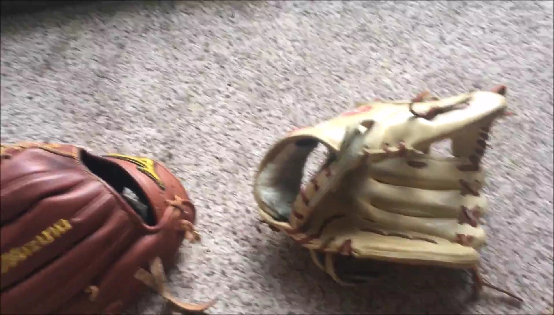 Close-up showing the stitching details of the Rawlings Pro Preferred.
