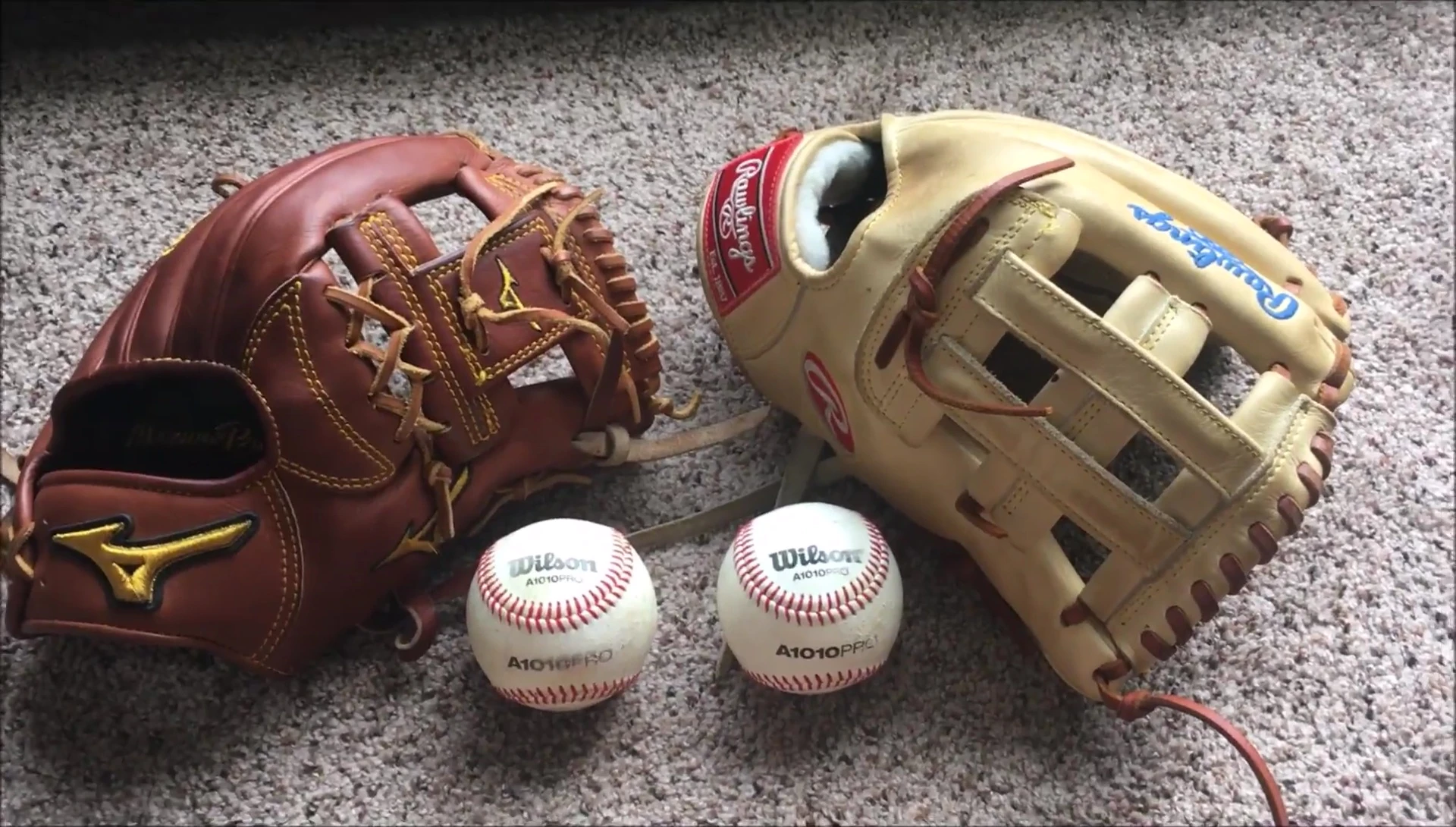 Close-up shot of the Rawlings Pro Preferred glove leather.