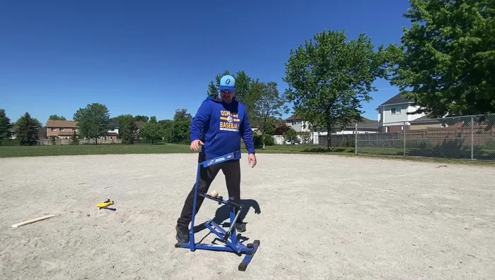 Release the catapult to launch the ball.