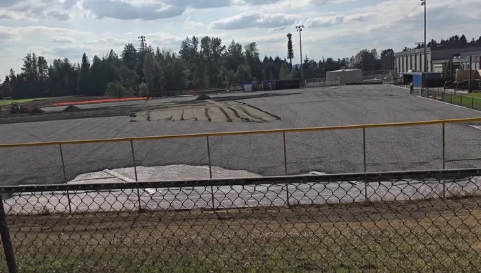 Add and compact sand. A significant amount of sand was added and compacted.