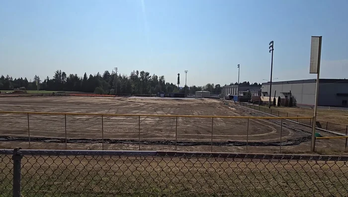 Add and compact sand. A significant amount of sand was added and compacted.