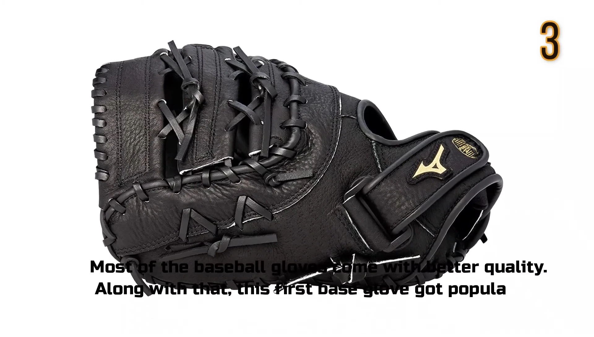 Close-up highlighting the glove's craftsmanship