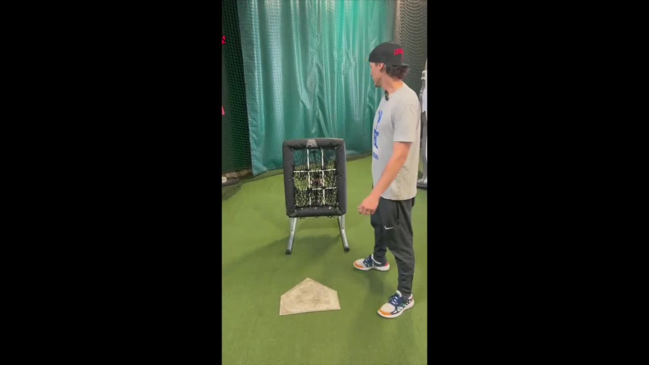 Close-up shot of the Anytime Baseball 9-Hole Pitching Net