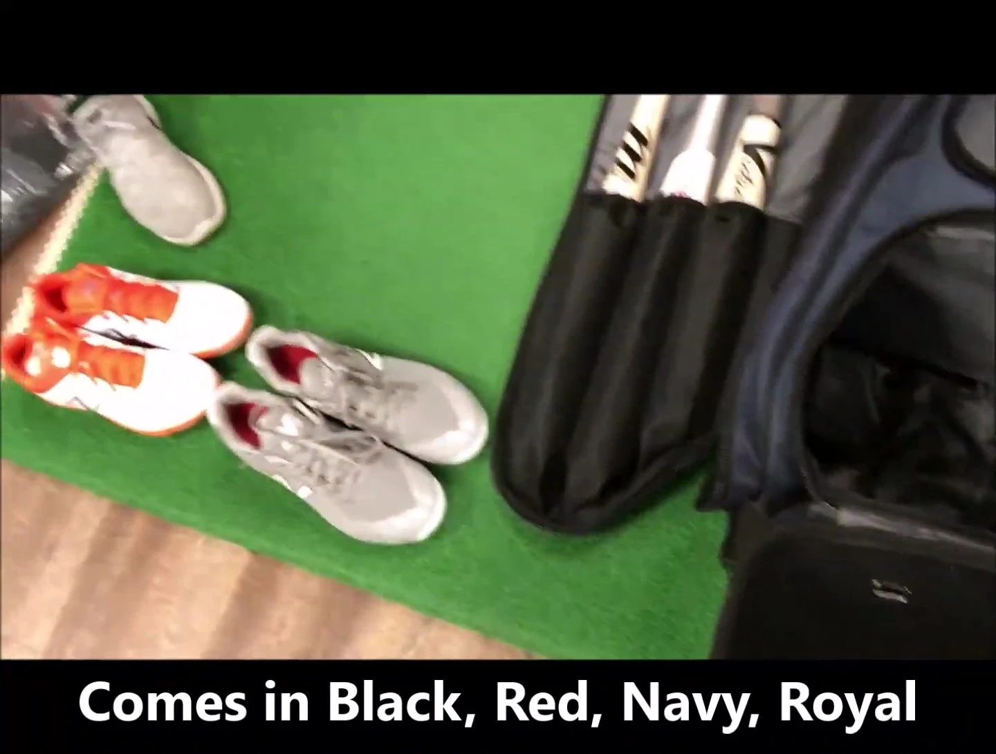 The bag full of equipment, highlighting its large capacity