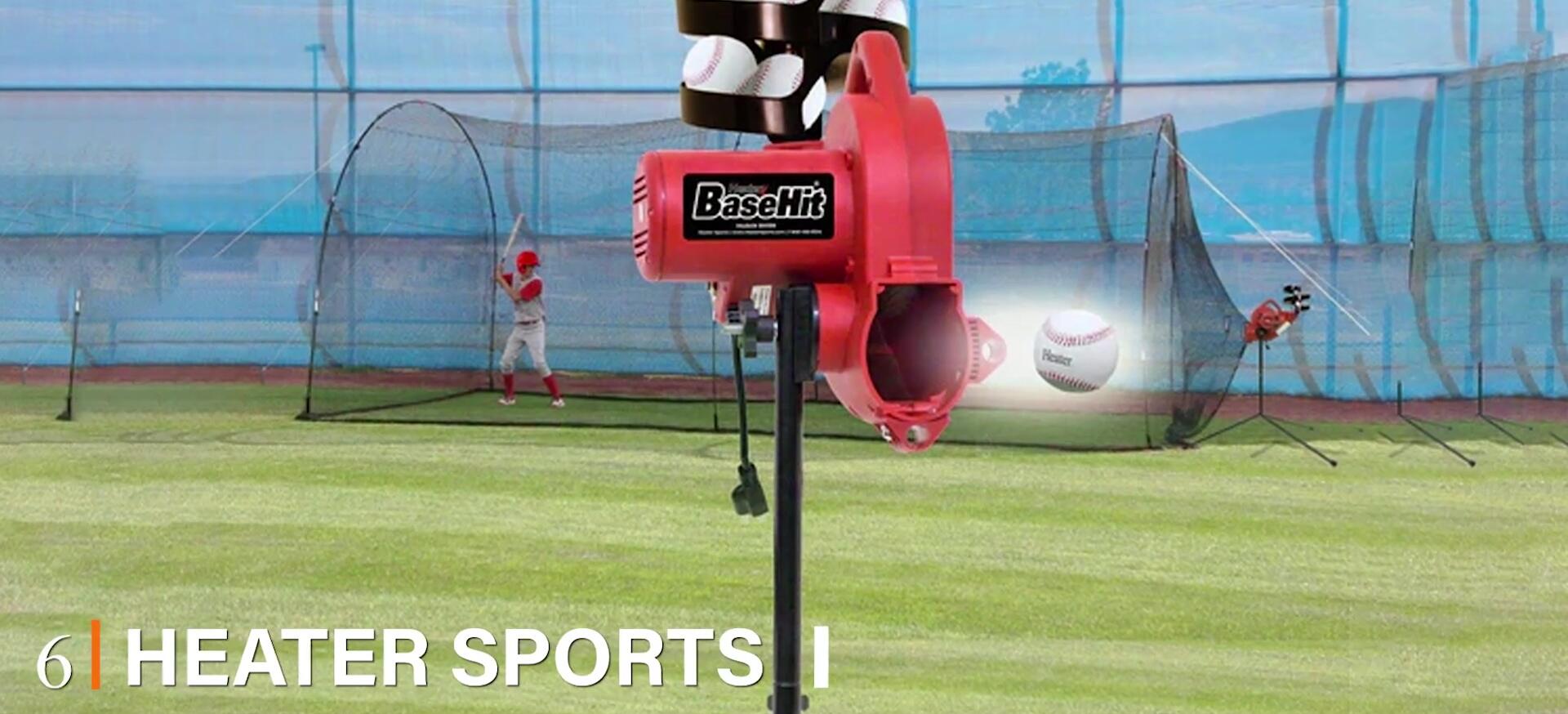 Heater Sports Base Hit Light and Real Baseball Pitching Machine