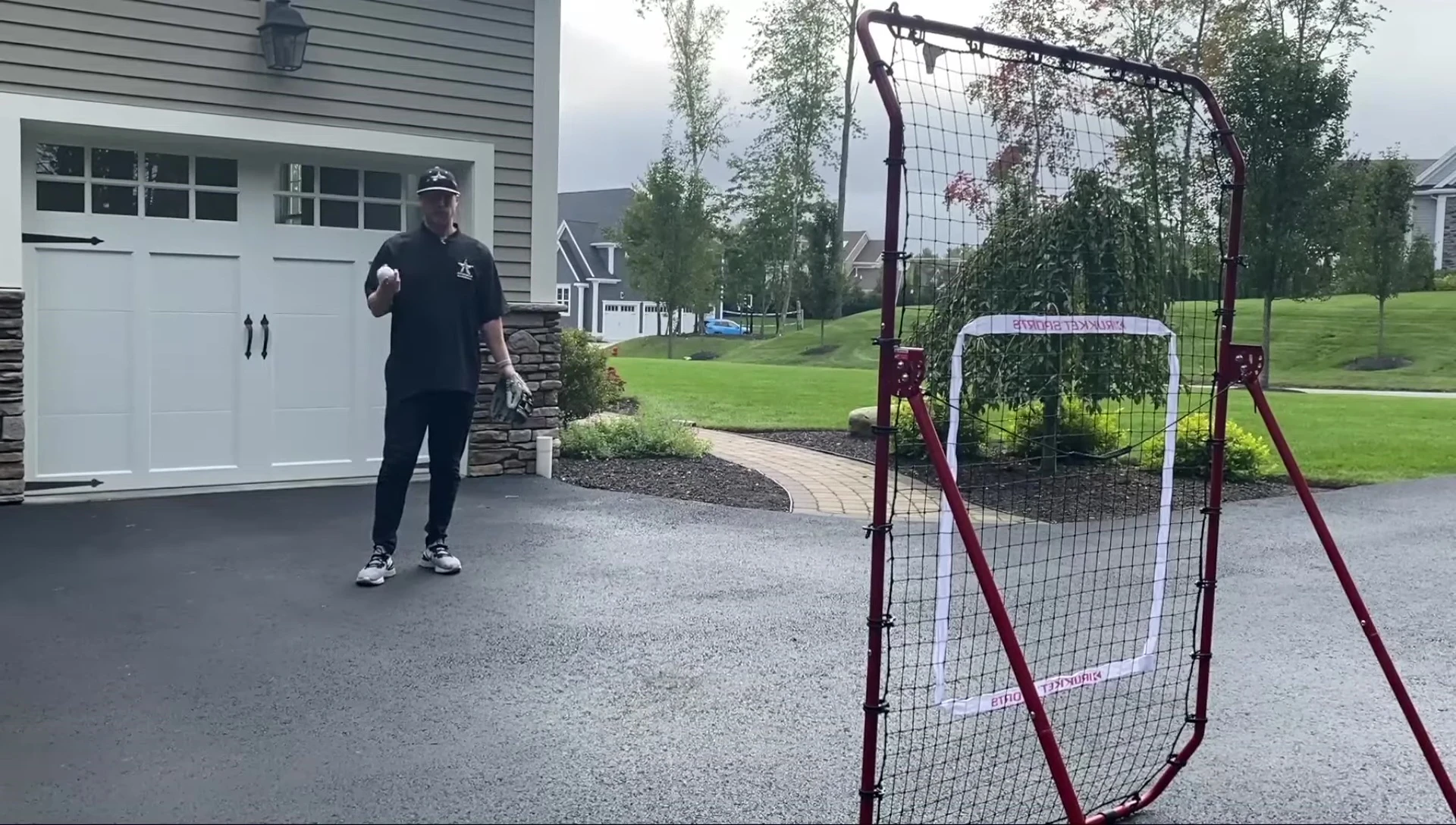 Player demonstrating standing drills