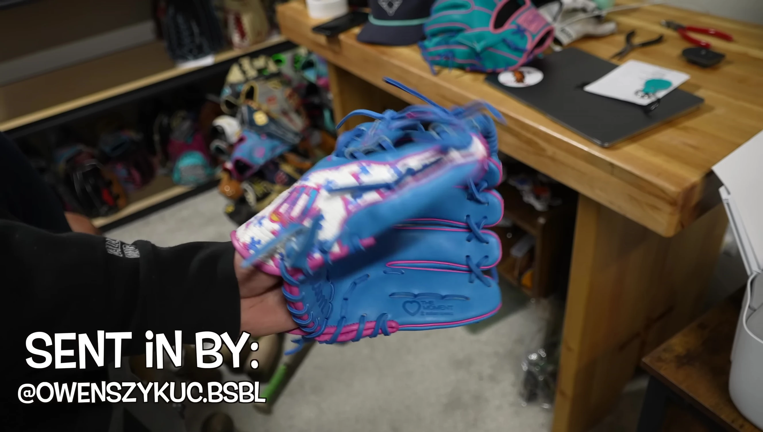 Showcase of various American glove brands with similar deep-pocket designs.