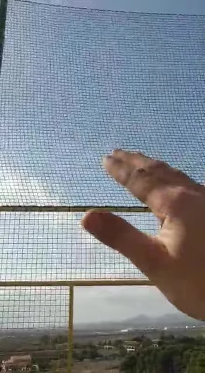 After fixing the net, slowly pull it down to create slight tension. Pull through two holes of the net's squares for optimal tension. It should be taut but not overly tight.