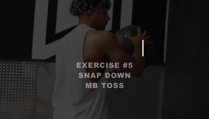 Snap down the ball, redirecting force off the back side.