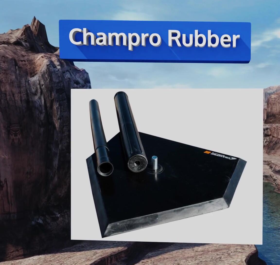 Champro Rubber demonstrating its bottom-heavy design and stability.