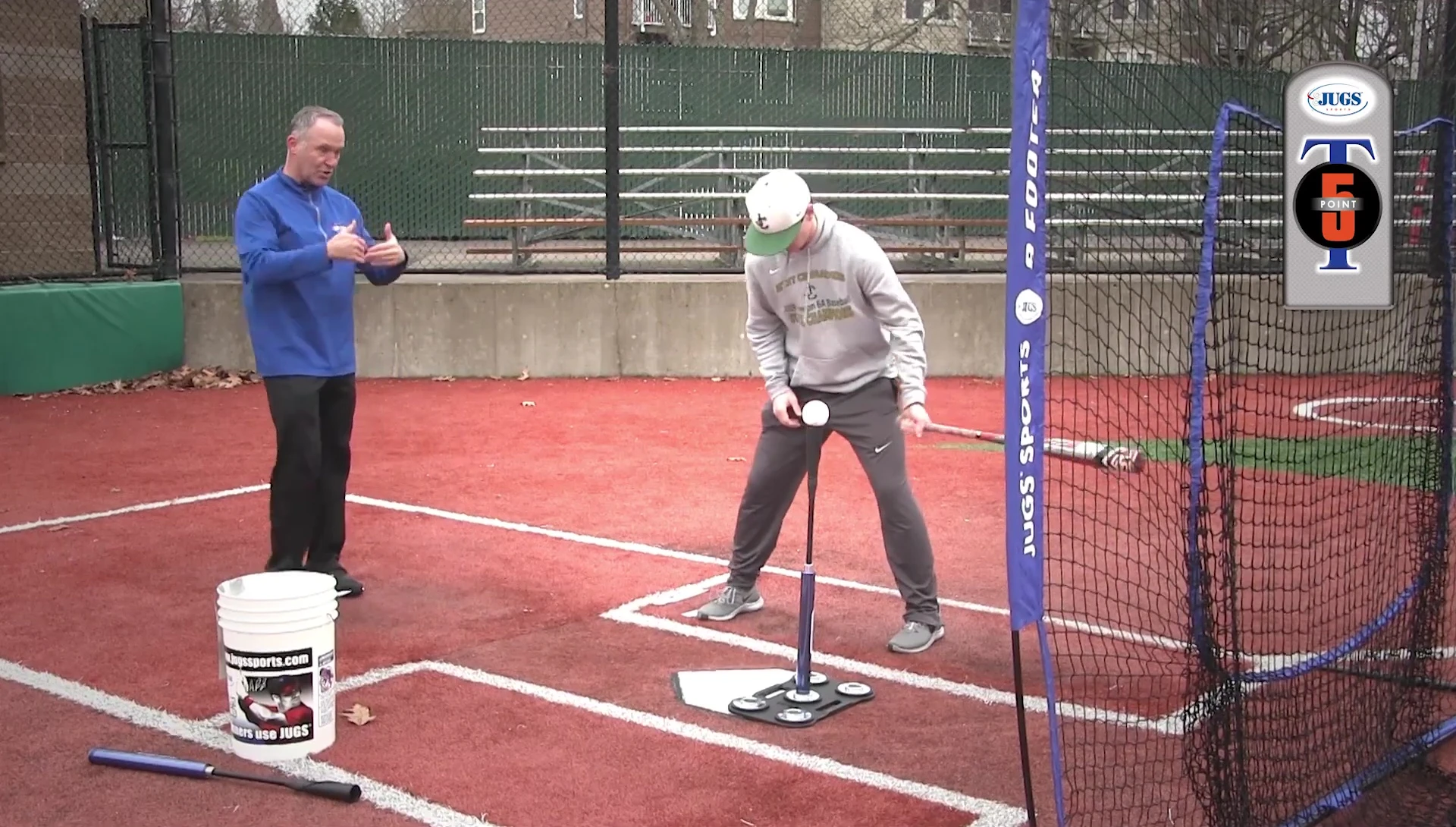 Batter completing the final drill sequence.