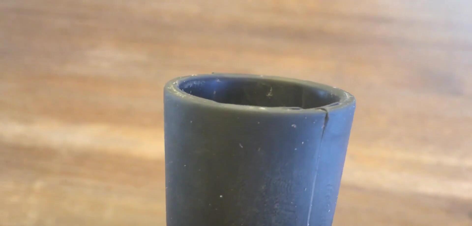 Cleaned Rukket batting tee after the 10,000 swing test, looking almost new