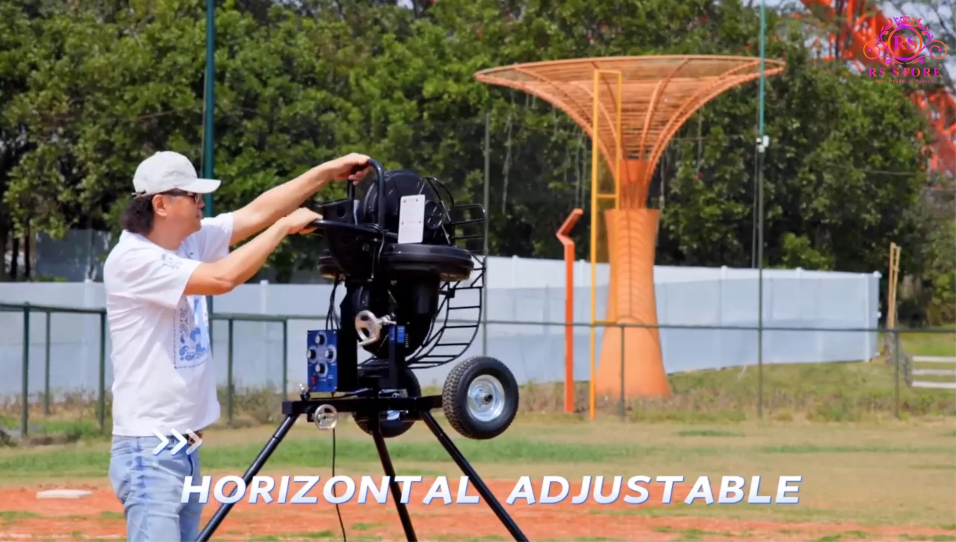 Furly Hong Pitching Machine demonstrating high speed