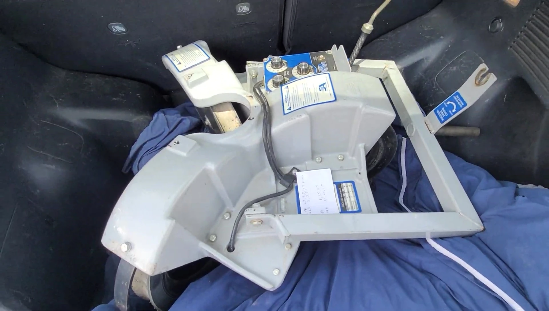 The Hack Attack in the back of a Nissan Leaf.