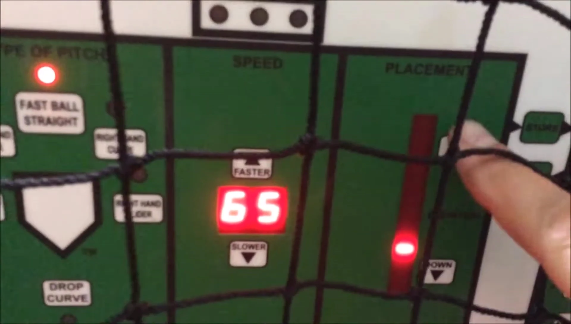 Controls for ball placement and elevation
