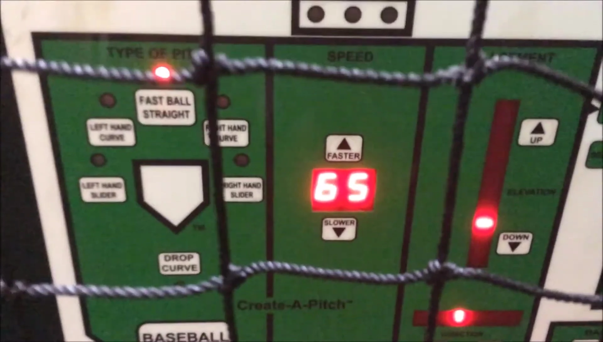 Pause button on the control panel