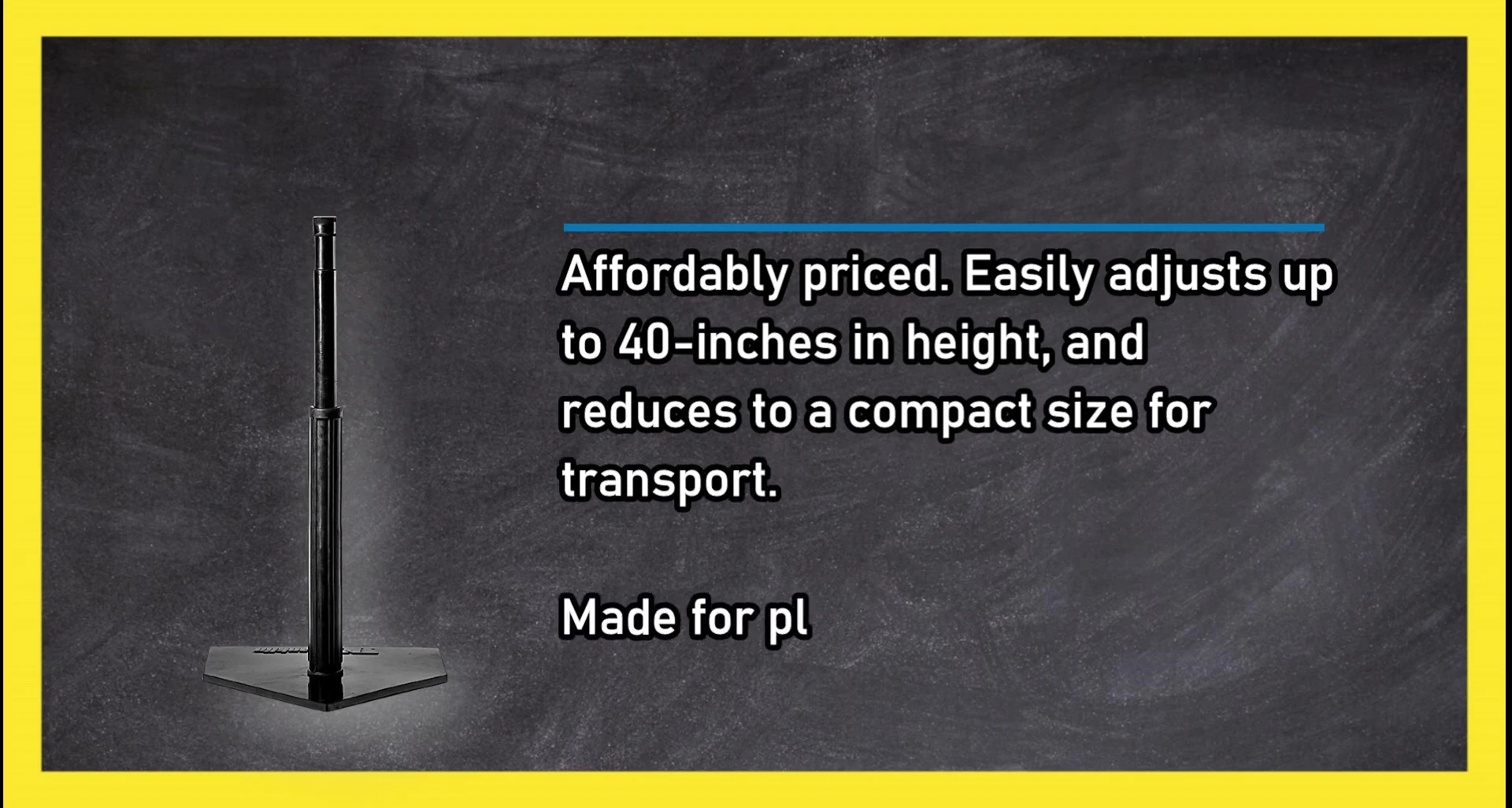 Image showing the compact storage and portability feature of the Franklin Sports tee