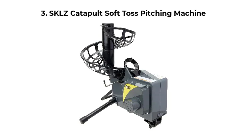 The SKLZ Catapult Soft Toss Pitching Machine demonstrated