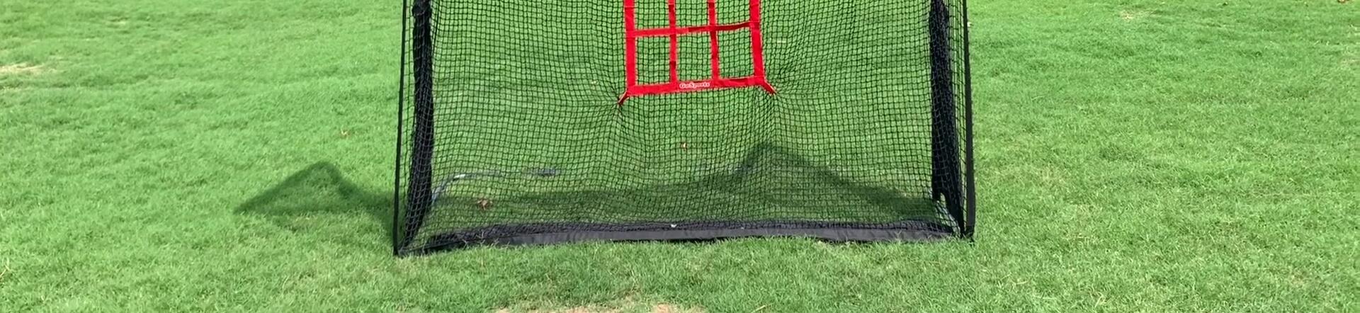 The strike zone attachment in use, showing its accuracy and positioning.
