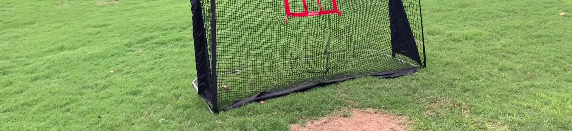 The net stored back inside the carry bag.
