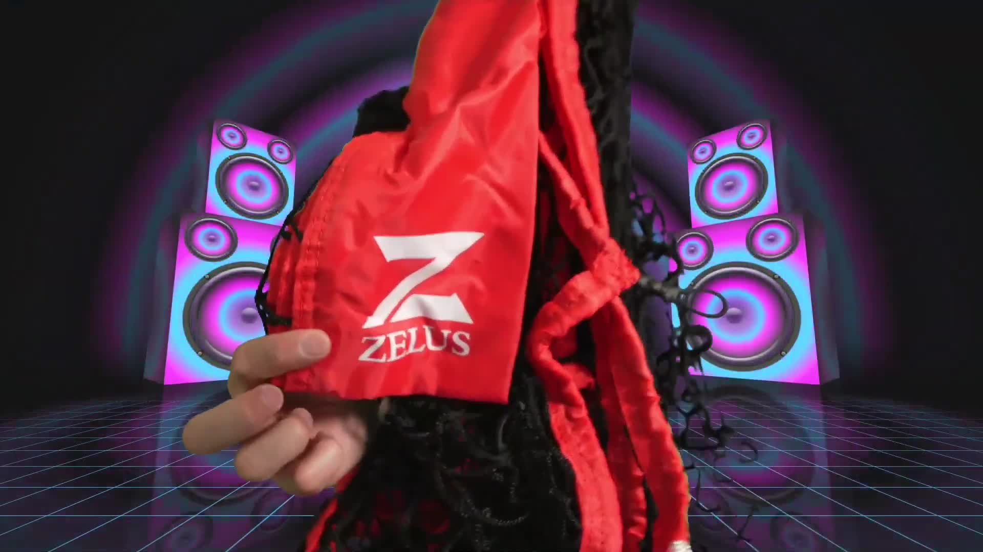 Overview of the net's bright red color