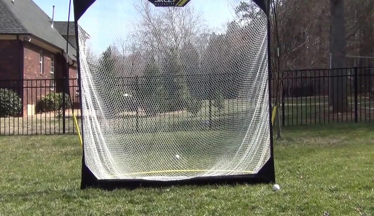 Hitting net in use, showcasing the ball impact.