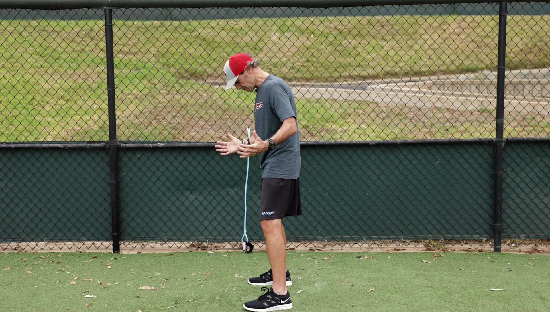 Example of incorrect posture, leaning backward