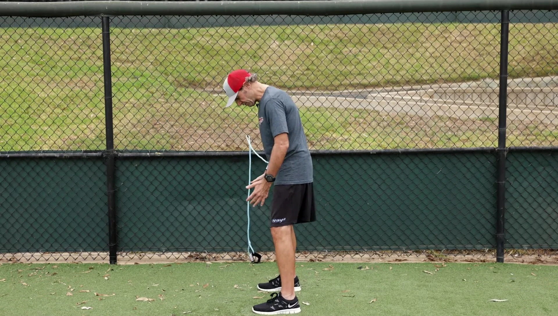 Instructor showcasing proper foot placement and stance