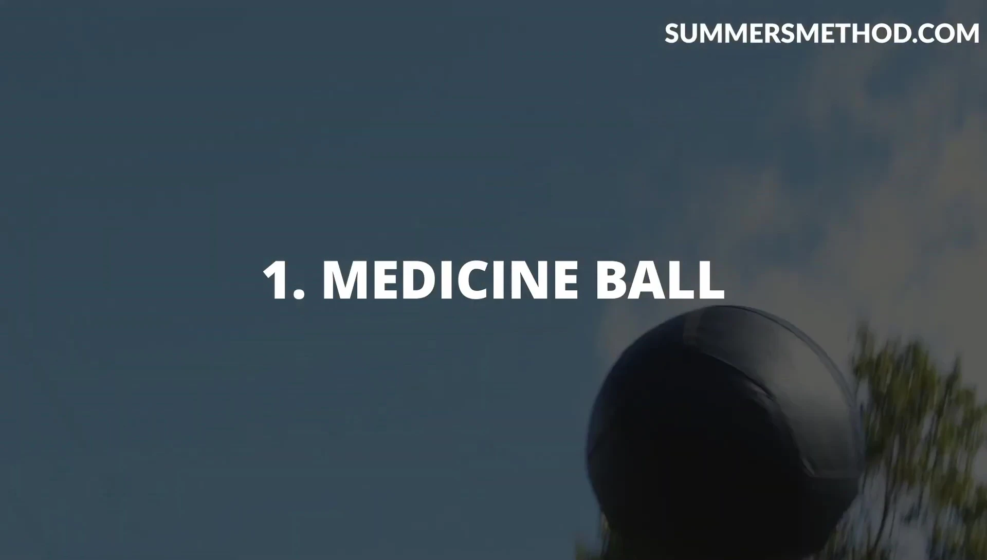 Athlete throwing a medicine ball.