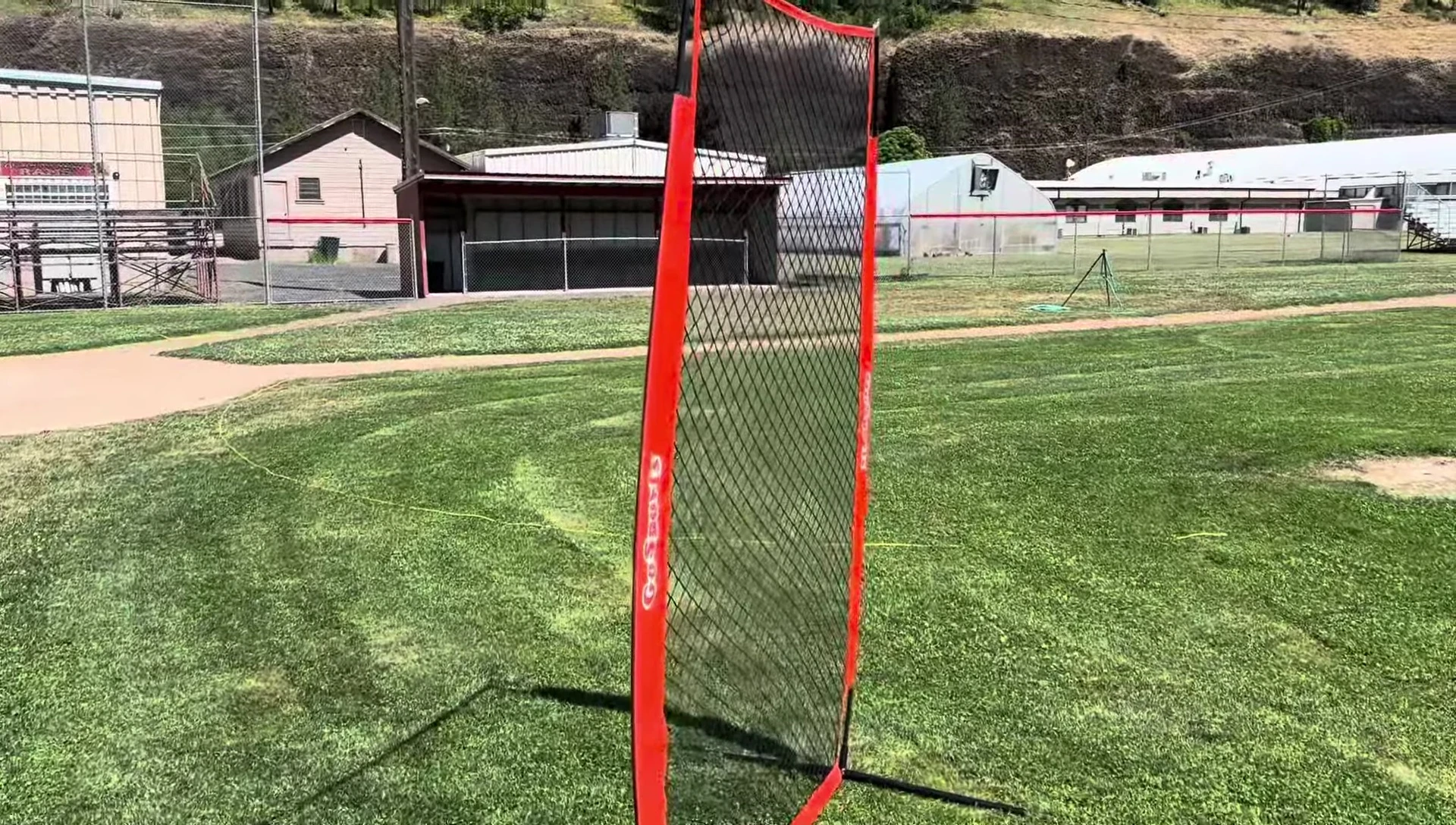 Detail shot of the nylon netting and composite poles.