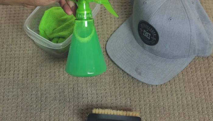 Fill spray bottle with water and detergent (3-4oz detergent per 10oz bottle). Maintain the ratio for different sized bottles.